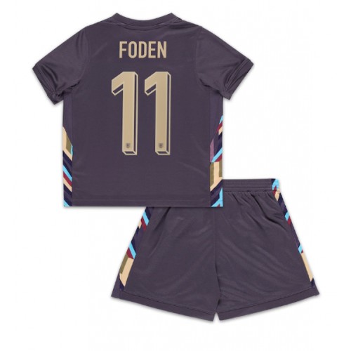 Dětský Fotbalový dres Anglie Phil Foden #11 ME 2024 Venkovní Krátký Rukáv (+ trenýrky)